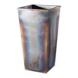 Prism Tapered Metal Planter - Outdoor Pots And Planters