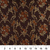 Brown Gold Persimmon And Ivory Floral Brocade Upholstery Fabric By The Yard