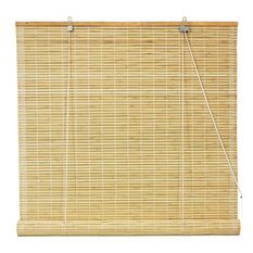 24x36 Blinds And Shades Houzz Oriental Furniture Bamboo Roll Up Blinds Natural 24 X72 Roller