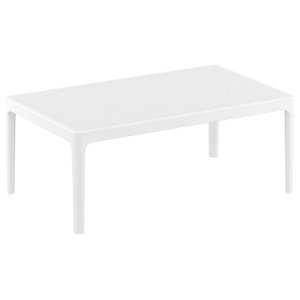 Mykonos Square Coffee Table White Contemporary Outdoor Coffee Tables By Compamia Houzz