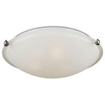 Sea Gull Lighting - Sea Gull Lighting 7543503-962 Clip Ceiling - Three Light Flush Mount - Spring Clip Three Light Ceiling Flush Mount in BruClip Ceiling Three L Brushed Nickel Satin *UL Approved: YES Energy Star Qualified: n/a ADA Certified: n/a  *Number of Lights: Lamp: 3-*Wattage:60w A19 bulb(s) *Bulb Included:No *Bulb Type:A19 *Finish Type:Brushed Nickel