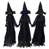 4' Lighted Faceless Witch Trio Outdoor Halloween Stakes
