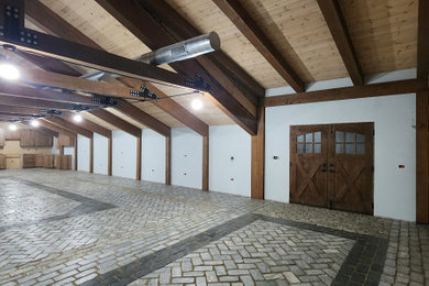 Inspiration for a rustic hallway remodel in New York