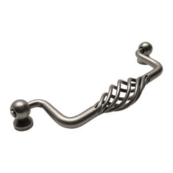 Cosmas - Cosmas 9993-128WN Weathered Nickel Birdcage Cabinet Pull, Set of 10 - Cabinet And Drawer Handle Pulls