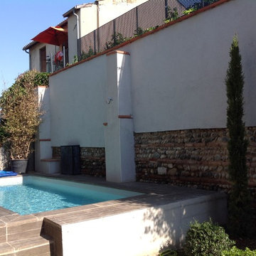 Création d'une piscine et d'un bar extérieur/ Maison de ville