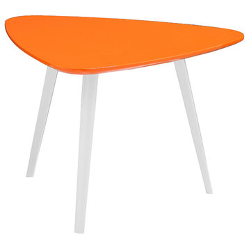 Ava Accent Table, Material: Lacquer, Orange