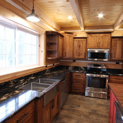 Coe Hill, Ontario   Rustic Wormy Ash Cottage Kitchen - Products