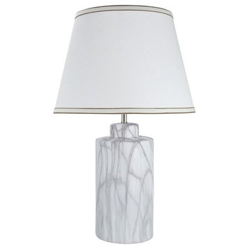 40079, 26" High, Traditional Ceramic Table Lamp, Marble