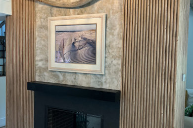 Inspiration for a coastal living room remodel in New York