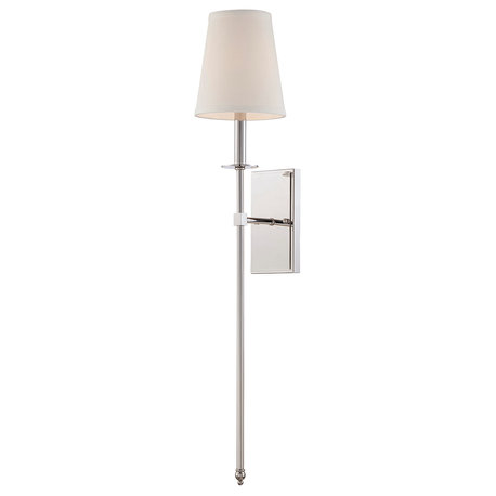 Monroe 1-Light Wall Sconce, Polished Nickel