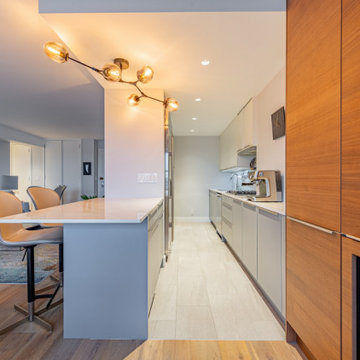 Grey Kitchen with Wooden Touches