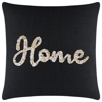 Sparkles Home Shell Home Pillow - 16x16" - Black