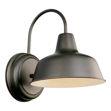Design House 519504 Mason 1 Light Open Bottom Outdoor Wall Sconce - Oil Rubbed