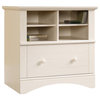 Sauder Harbor View 1-Drawer Lateral Wood File Cabinet in Antique White