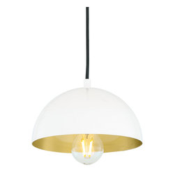 Avon Brass Dome Pendant 20cm - Pendant Lighting