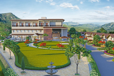 3D Exterior Rendering Services of Resort