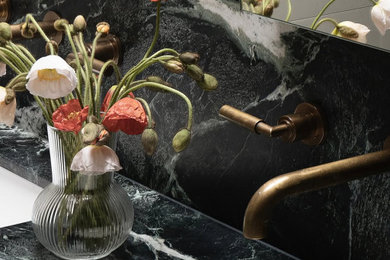 Inspiration for a modern powder room in Sydney.