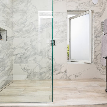Marble-Effect Walk-In Shower | Sternhold Avenue, SW2 4PP