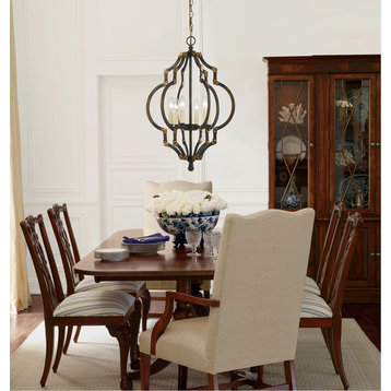 40W Howell Metal Pendant, Iron/Antiqued Gold Finish