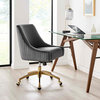 Side Dining Chair, Gray, Velvet, Modern, Kitchen Cafe Bistro Hospitality