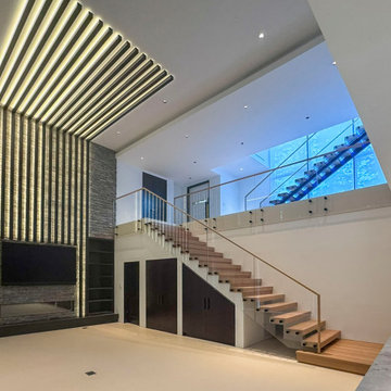 Project #126 | Contemporary Staircases with Integrated LEDs & Glass Railing
