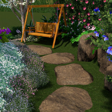 Pathway + Rock Feature