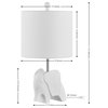 Koda 17.5" Eclectic Southwestern Resin/Iron Elephant LED Kids Table Lamp, White