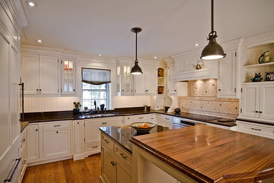 Example of a transitional kitchen design in Philadelphia