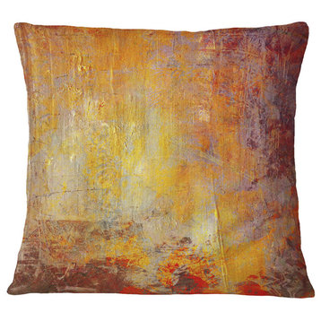 Ambient Canvas Grunge Abstract Throw Pillow, 18"x18"