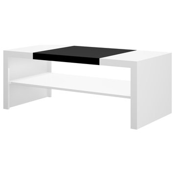 Duo Coffee Table, White/Black