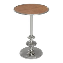 Cecil 6284 Silver Finished Side Table - Side Tables And End Tables