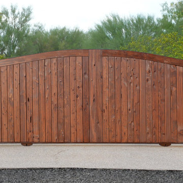 Automated Driveway Gates- Custom Wood