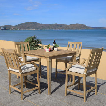 San Salvador Patio Bar Table Natural Safavieh