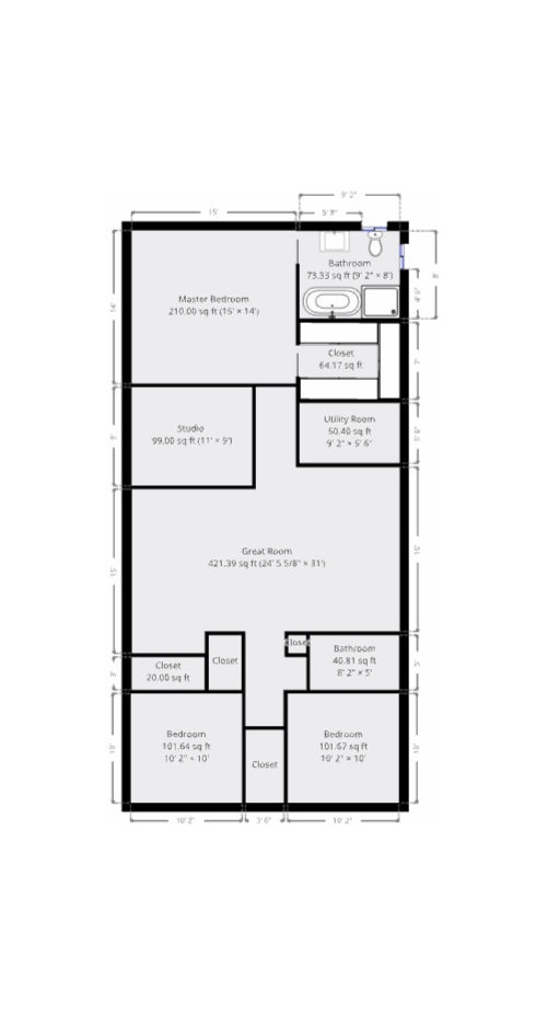 Traditional 1200 Sq Ft House Plan 3
