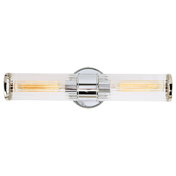 Eloise 2-Light Vanity Sconce, Polished Chrome