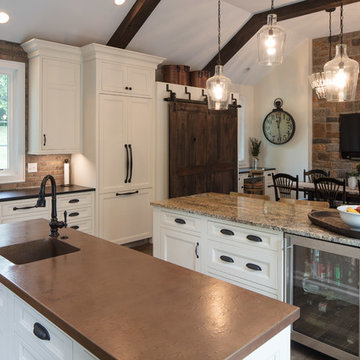 Queen Anne Lace Off White Inset Cabinets (Adkins)