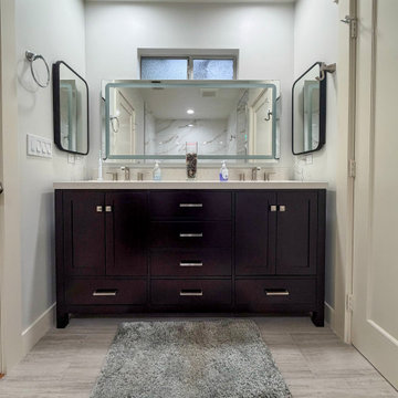 Pasadena Double Vanity Modern Bathroom Remodel