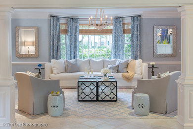 Living room - contemporary living room idea in New York