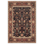 Bareens Designer Rugs - Bohemien Ziegler Shana Blue Brown Hand-Knotted Wool Rug - 8'2'' x 9'9'' - Enhance the ambiance of your home with this magnificent Persian-influenced Turkish hand-knotted rug made by skilled artisans capable of creating the most exceptional vegetable dyes and hand-spun wool. This exquisite handmade rug is a one-of-a-kind Peshawar Kafkaz, otherwise identified as Chobi, Chobi Peshawar, Oushak, or Ziegler rug. These handmade rugs are crafted in Pakistan utilizing superior-quality wool imported from Australia, New Zealand, and Korea in two types of weaves: the Persian weave and the Mori weave. This rug is meticulously crafted by hand using the finest natural vegetable dyes extracted from local plants. The artisans use a blend of hand-spun local and fine merino wool, resulting in a rug with a compelling texture, higher lanolin content, and longer staple. The artisans occasionally incorporate natural or artificial silk into the pile to enhance specific motifs. The finished product is an awe-inspiring execution of flawless design and an understated palette that exudes elegance.