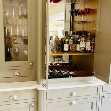Bespoke drinks cabinet with mirror back