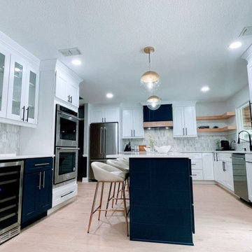 Navy Blue Shaker Cabinets