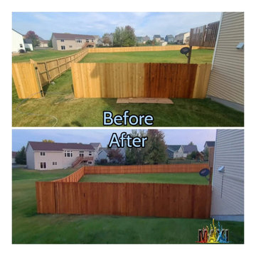 Fence staining