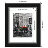 Amanti Art Eva Black Silver Nrrw Photo Frame Opening Size 11x14 Matted To 8x10