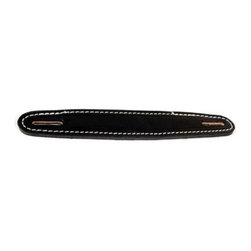 8 1/2 Inch Oval End Stitched Leather Trunk Handle - Cabinet And Drawer Handle Pulls