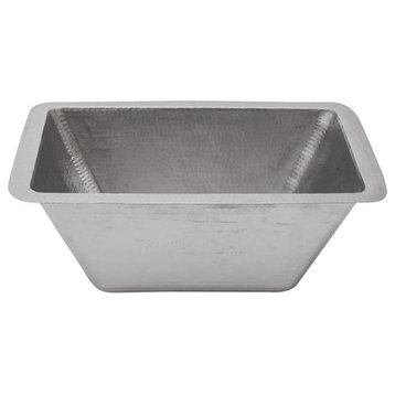 Rectangle Copper Bar Sink in Nickel With 2" Drain Opening