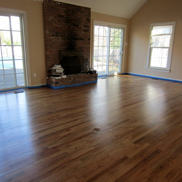 EAST HAMPTON: RUSTIC RED OAK REFINISHED WITH FRUITWOOD STAIN AND BONA TRAFFIC HD