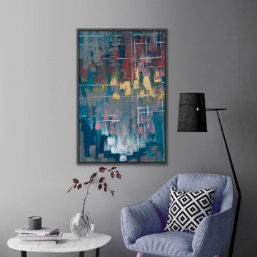"Miracle Light" Floater Framed Painting Print on Canvas