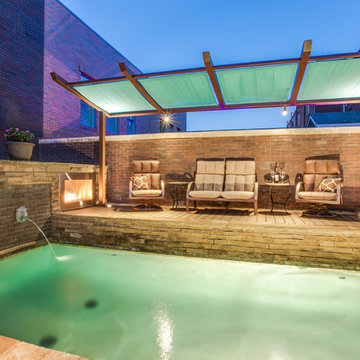 Southlake, TX - Brownstone Spa - Modern Outdoor Living