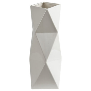 Melville Vase, White Glossy