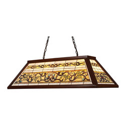 Landmark Tiffany Game Room Lighting 4-Light Chandelier - Chandeliers